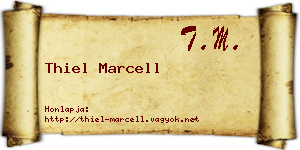 Thiel Marcell névjegykártya